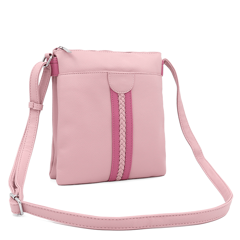 Kényelmes válltáska 3 rekesszel Neli - rózsaszín / fukszia