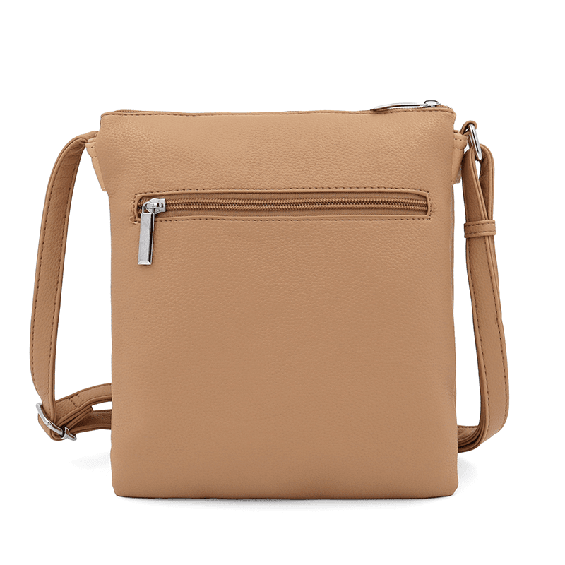 Kényelmes válltáska 3 rekesszel Neli - barna / világosbarna