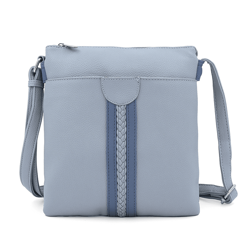 Kényelmes válltáska 3 rekesszel Neli - világoskék / sötétkék