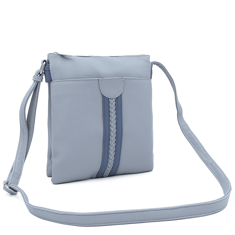 Kényelmes válltáska 3 rekesszel Neli - világoskék / sötétkék