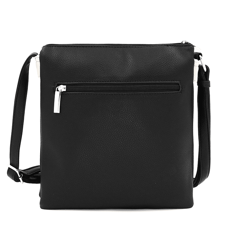 Kényelmes válltáska 3 rekesszel Neli - fekete / bézs