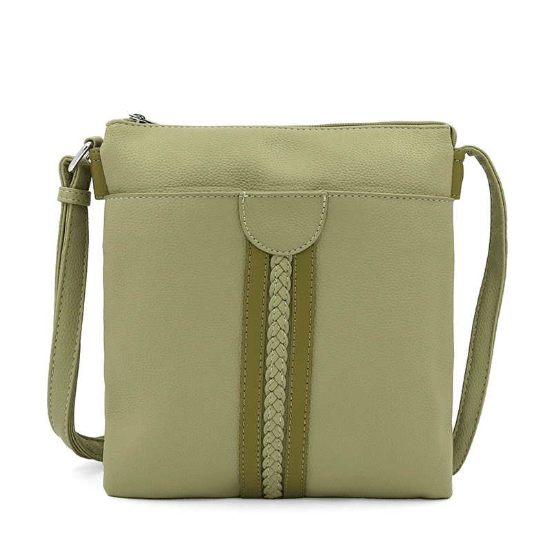 Kényelmes válltáska 3 rekesszel Neli - zöld / sötétzöld