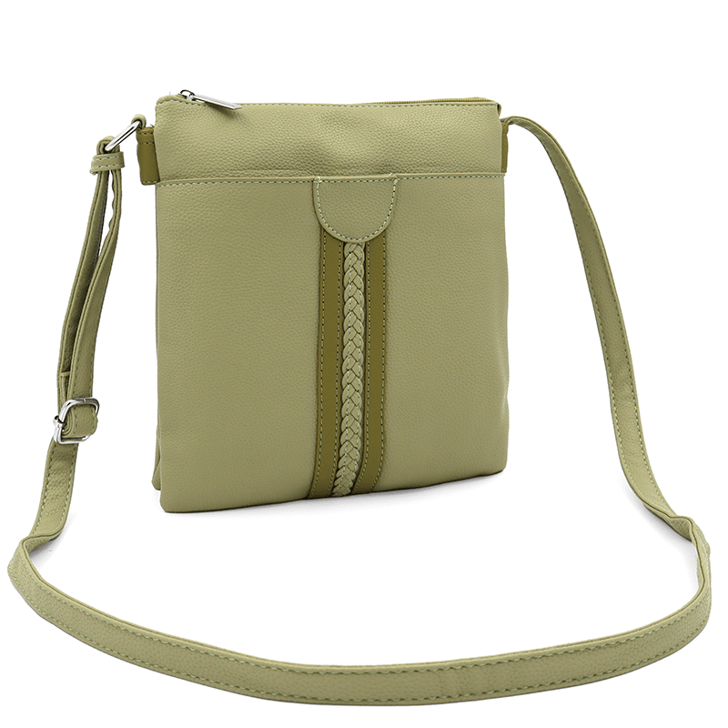 Kényelmes válltáska 3 rekesszel Neli - zöld / sötétzöld