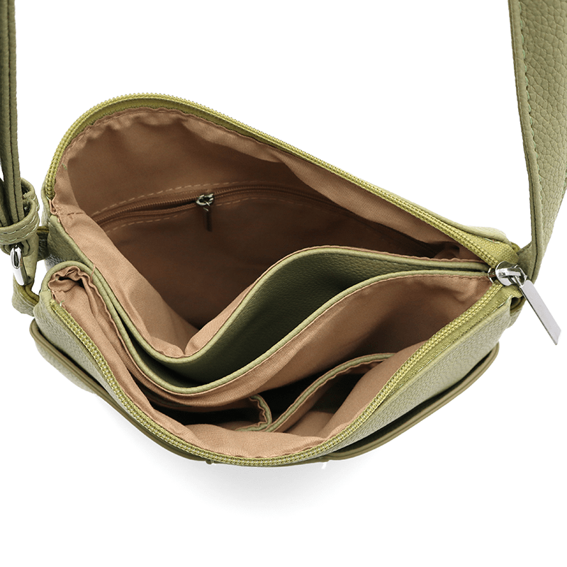 Kényelmes válltáska 3 rekesszel Neli - zöld / sötétzöld