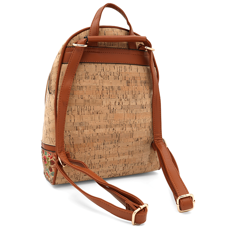 Női koriás hátizsák Madeline nyomtatással - erdei virágok