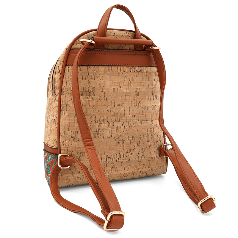 Női kőzsinór hátizsák Madeline nyomtatott - geometrikus levelek