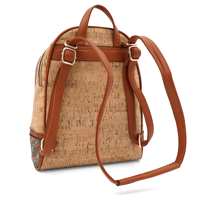 Női kőzsinór hátizsák Madeline nyomtatott - geometrikus levelek