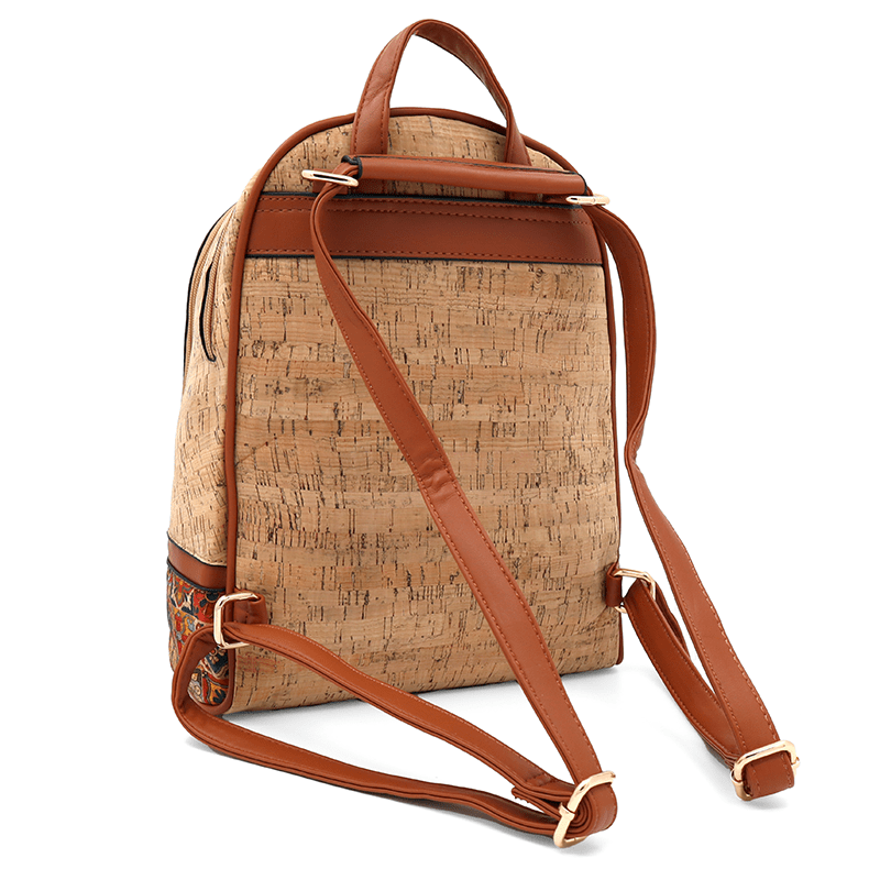 Női kőbőr hátizsák Madeline nyomtatott mintával – négyzetes világ