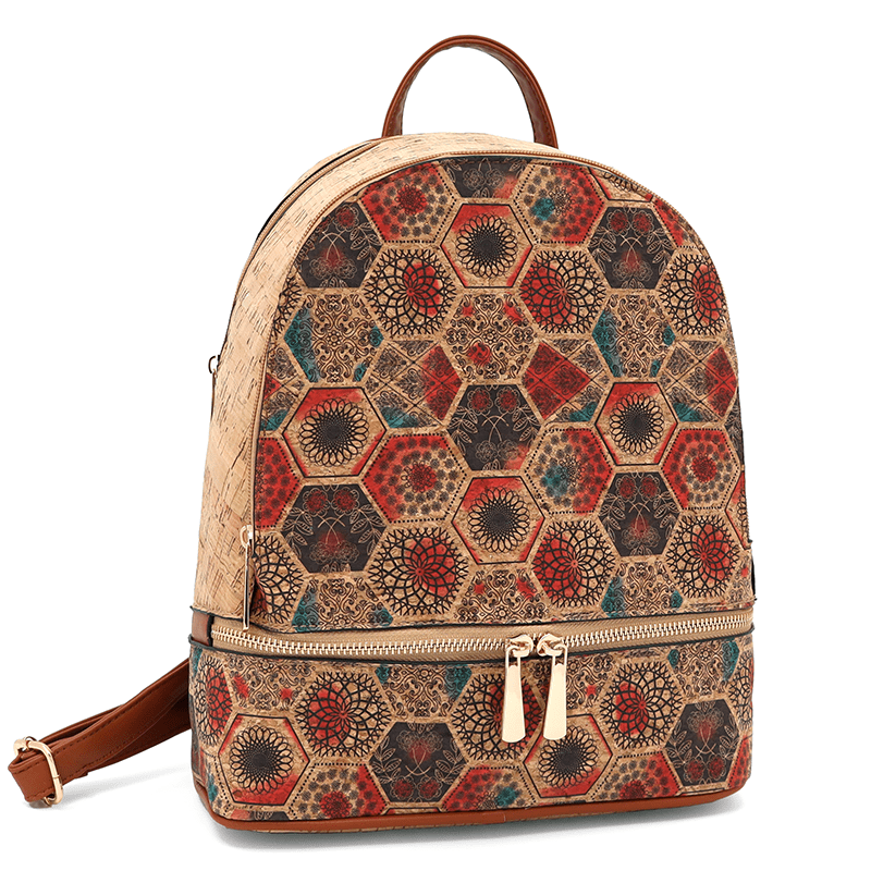 Női kőbőr hátizsák Madeline - hexagon