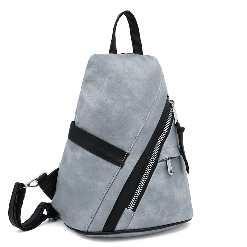 Modern női hátizsák sok zsebbel Rita - világoskék