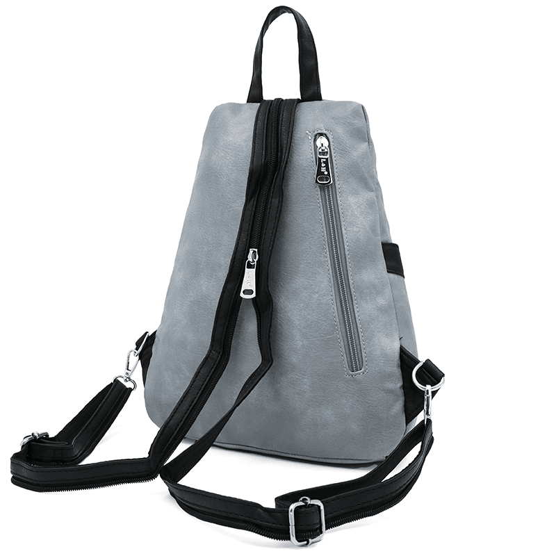 Modern női hátizsák sok zsebbel Rita - világoskék