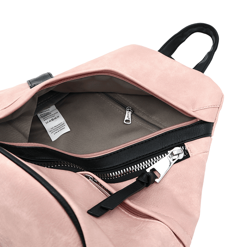 Modern női hátizsák sok zsebbel Rita - rózsaszín