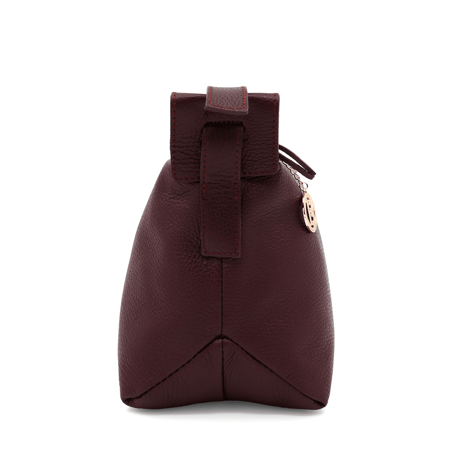 Női válltáska természetes bőrből Velia - bordó