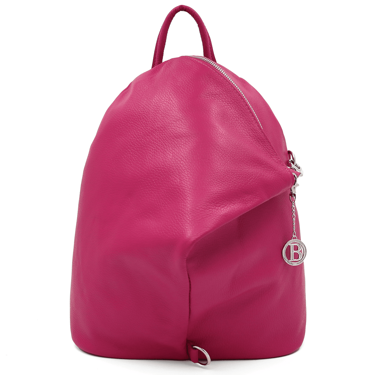 Női hátizsák természetes bőrből Evianna - fukszia