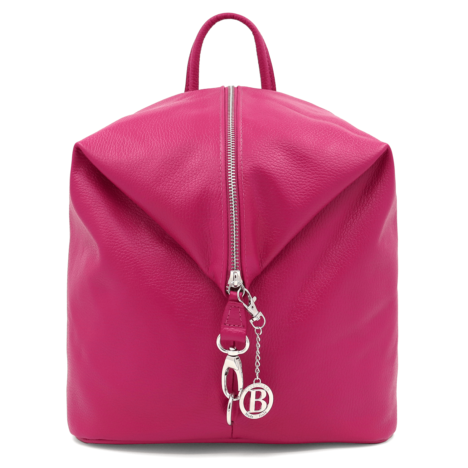 Női hátizsák természetes bőrből Evianna - fukszia