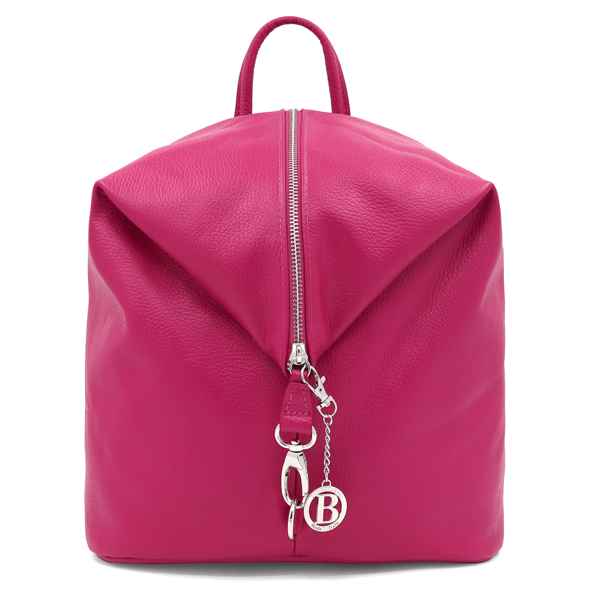 Női hátizsák természetes bőrből Evianna - fukszia
