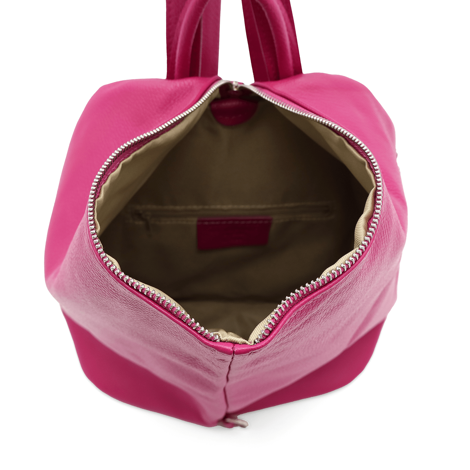 Női hátizsák természetes bőrből Evianna - fukszia