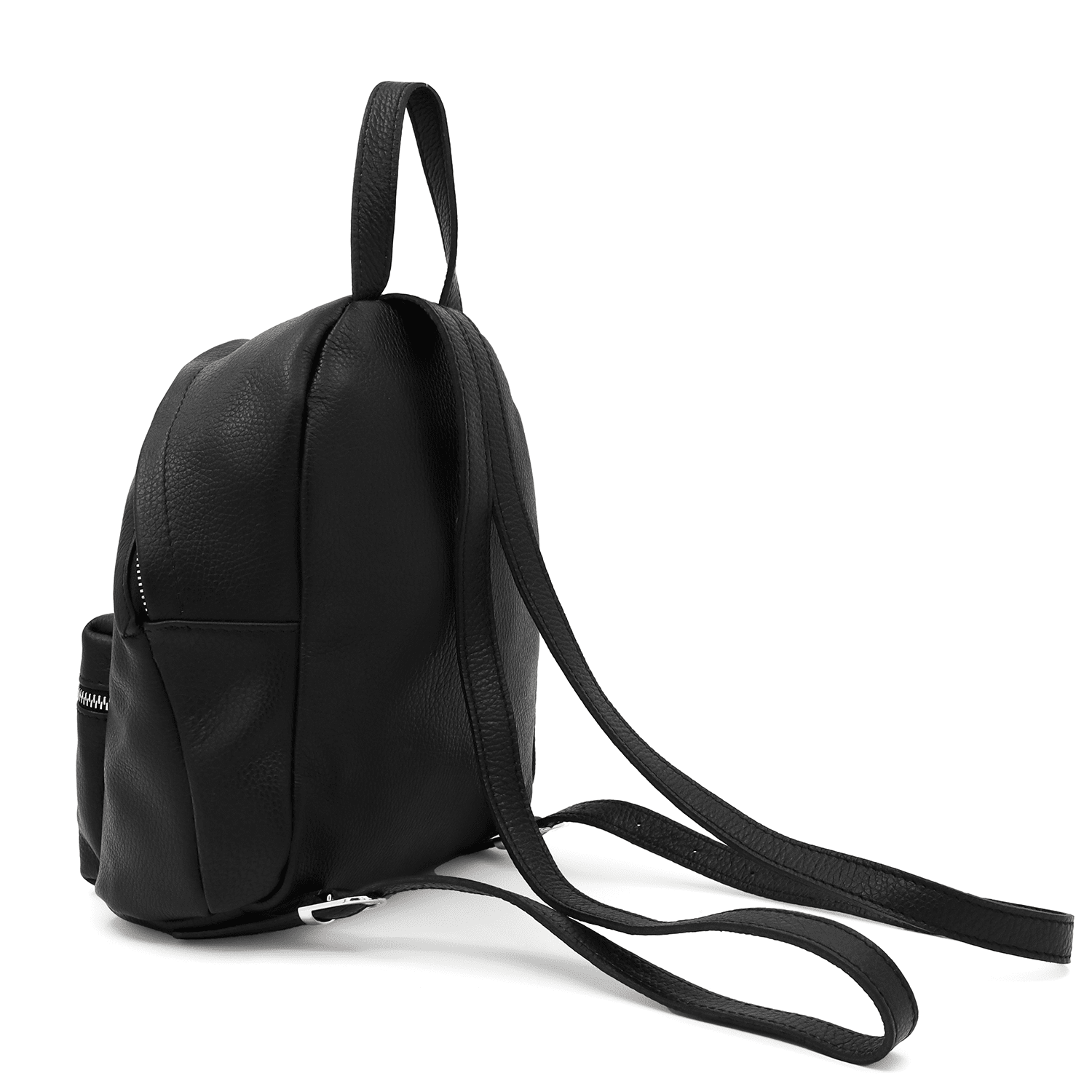 Női hátizsák természetes bőrből Aida - fekete