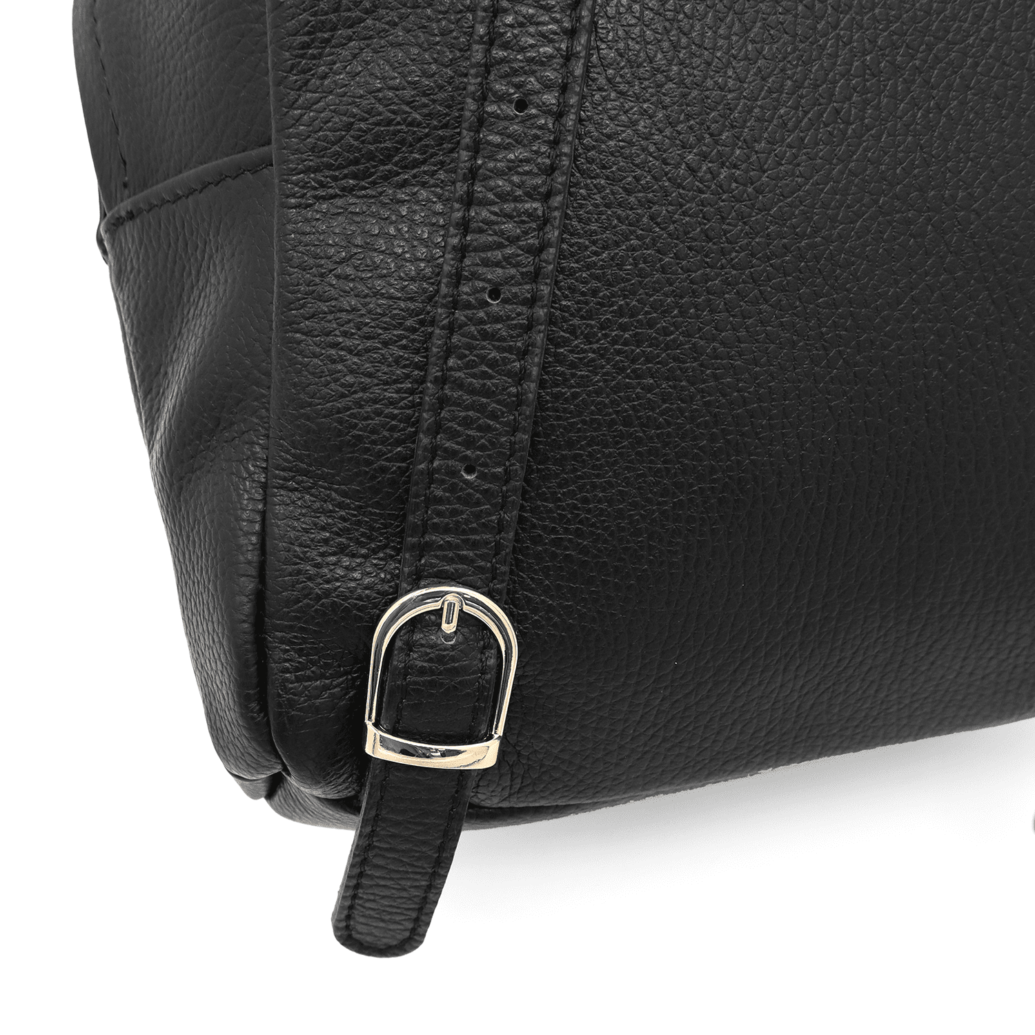 Női hátizsák természetes bőrből Aida - fekete