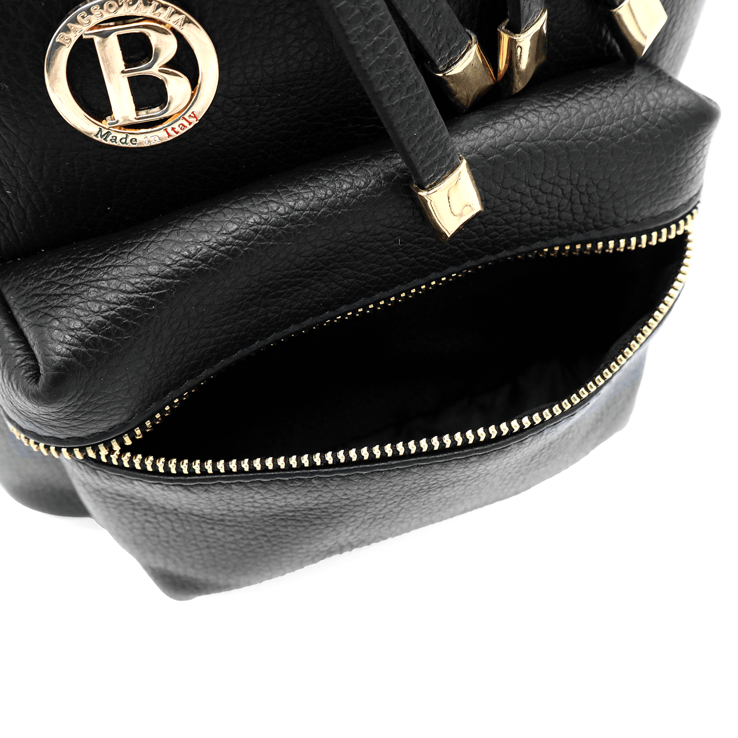 Női hátizsák természetes bőrből Aida - fekete