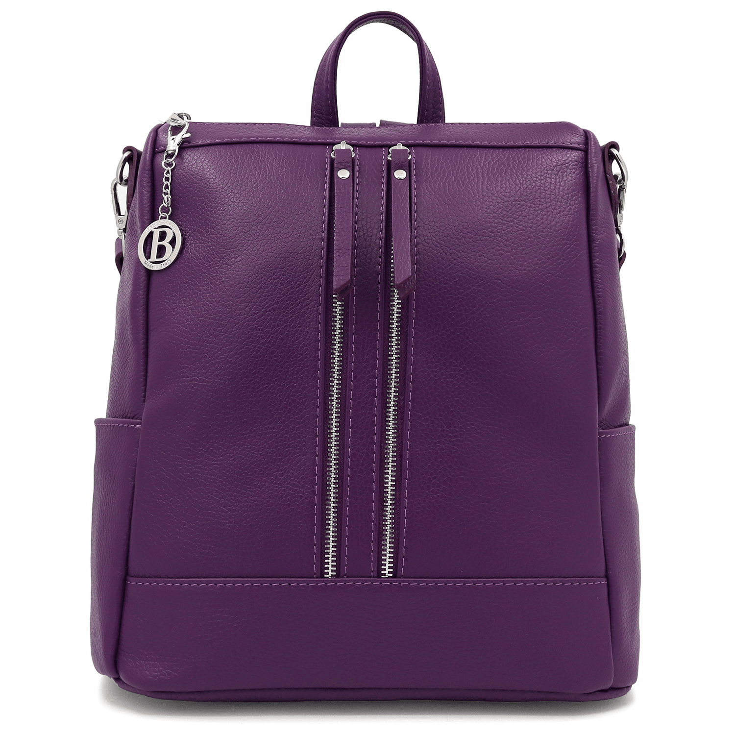 2 az 1-ben – Vittoria természetes bőr hátizsák és táska – sötét lila