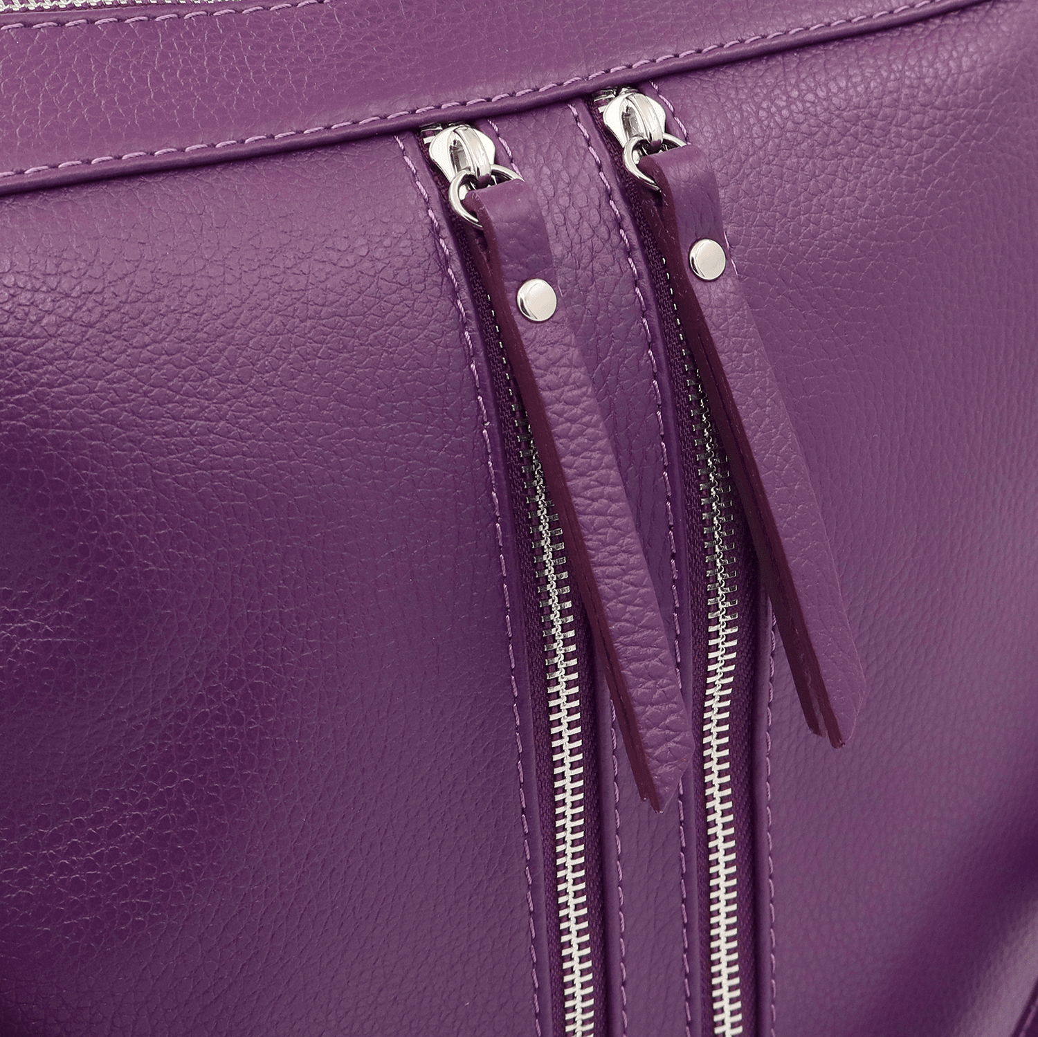 2 az 1-ben – Vittoria természetes bőr hátizsák és táska – sötét lila