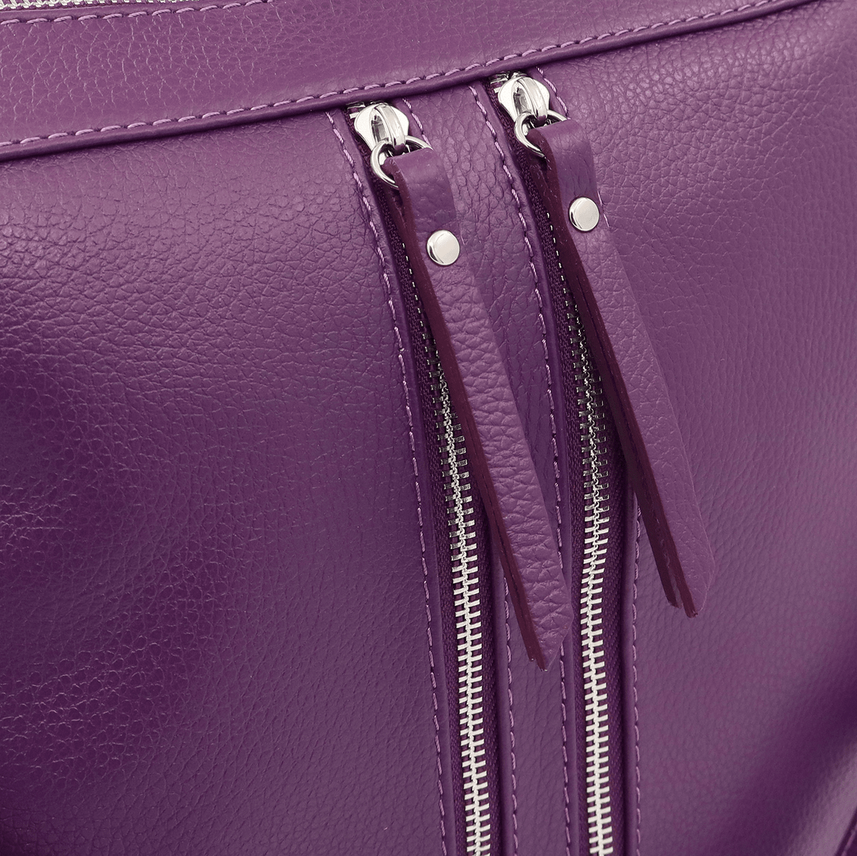 2 az 1-ben – Vittoria természetes bőr hátizsák és táska – sötét lila