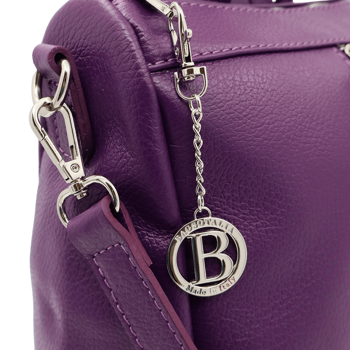 2 az 1-ben – Vittoria természetes bőr hátizsák és táska – sötét lila