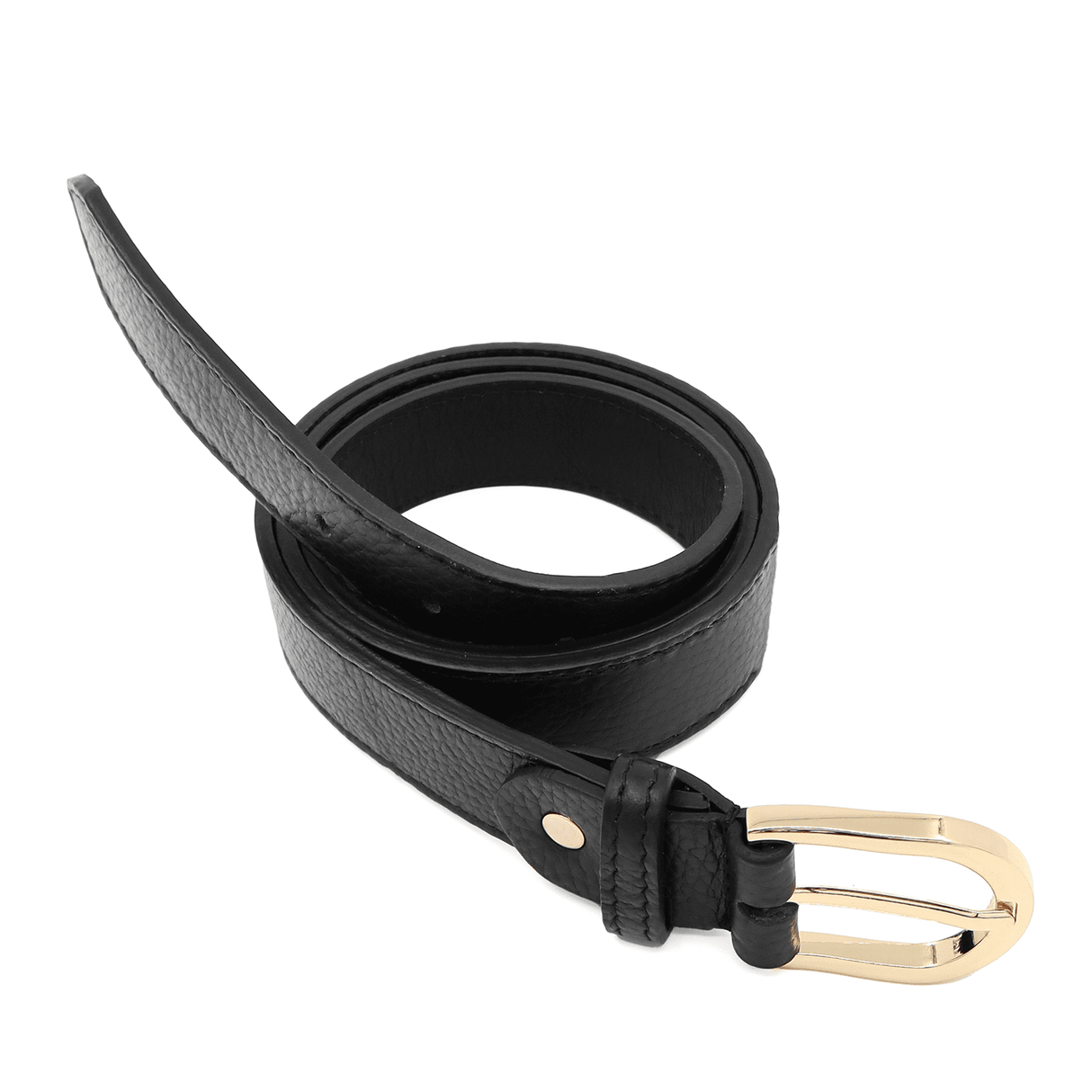 Колан от естествена кожа - черен