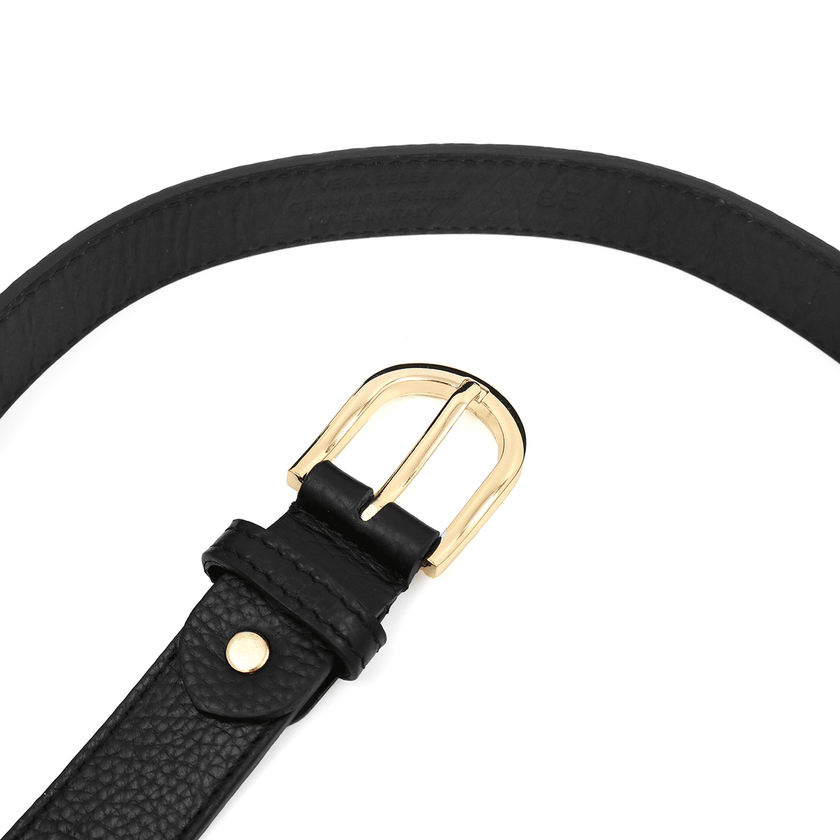 Колан от естествена кожа - черен