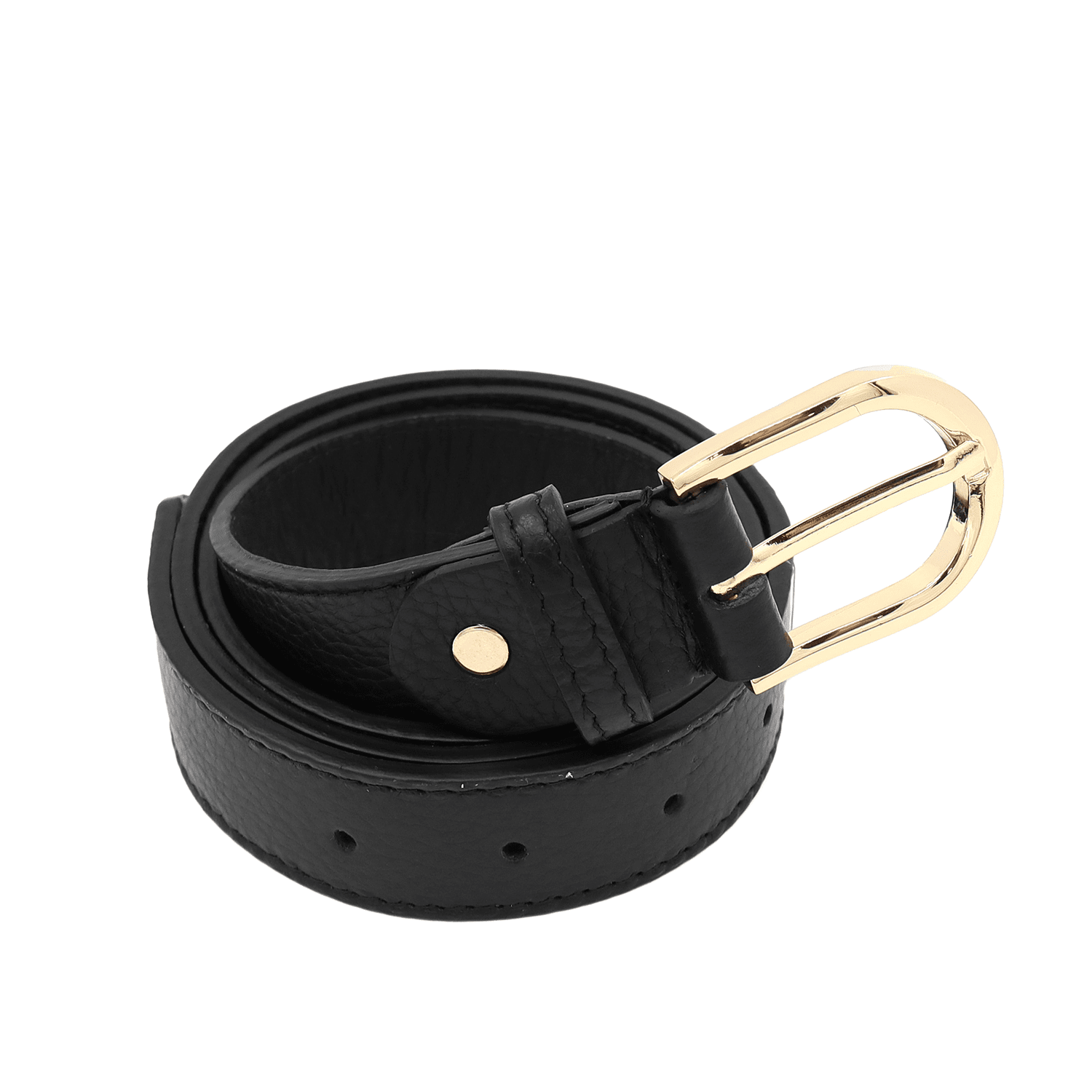 Колан от естествена кожа - черен