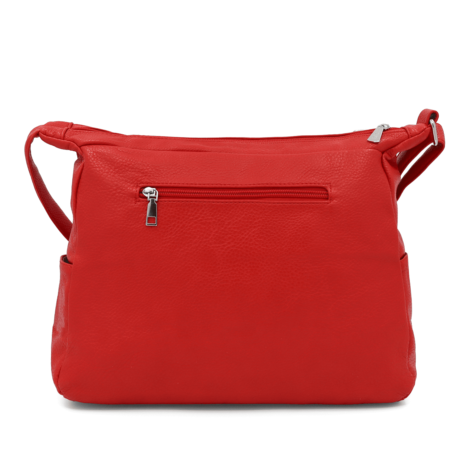 Válltáska 2 rekesszel és sok zsebbel - piros