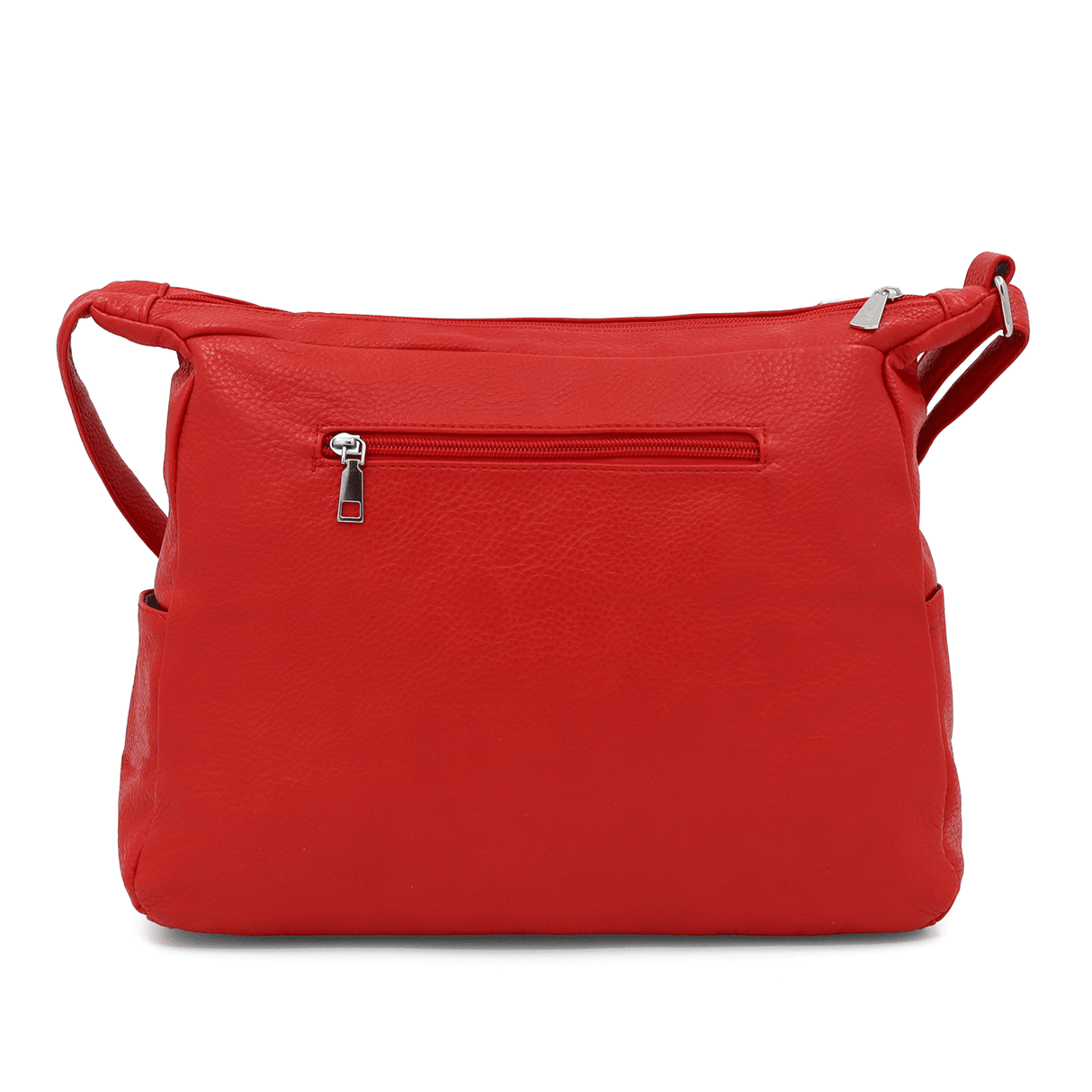 Válltáska 2 rekesszel és sok zsebbel - piros