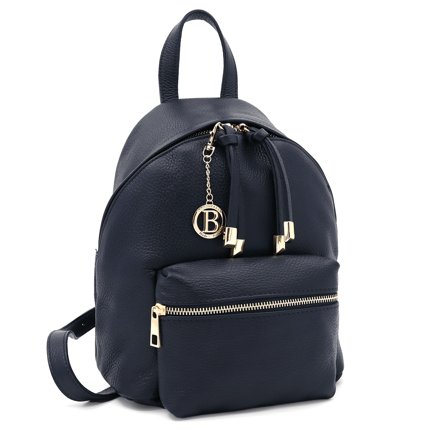 Női hátizsák természetes bőrből Aida - sötétkék