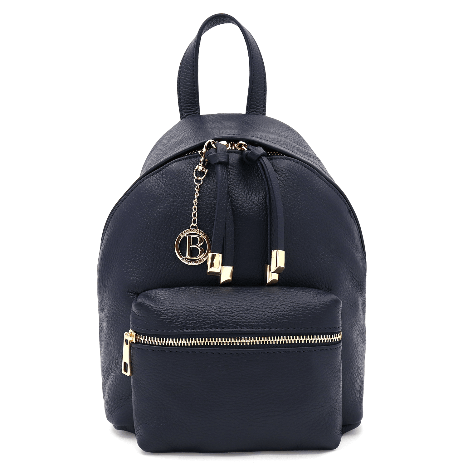 Női hátizsák természetes bőrből Aida - sötétkék