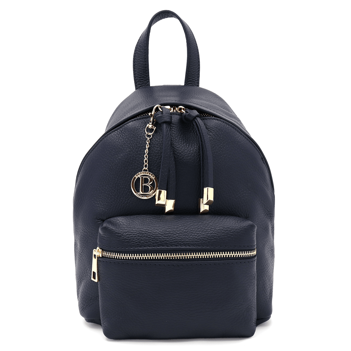 Női hátizsák természetes bőrből Aida - sötétkék