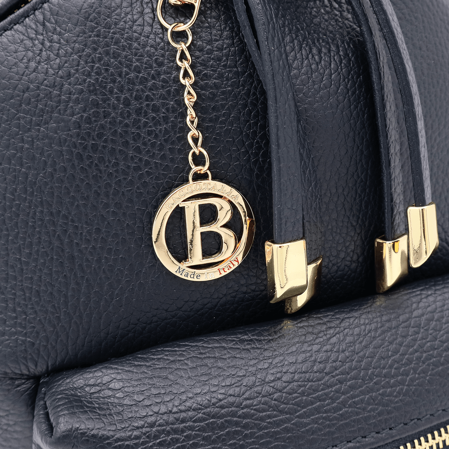 Női hátizsák természetes bőrből Aida - sötétkék