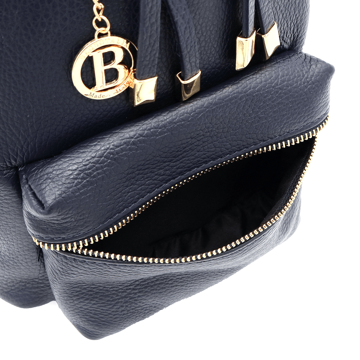 Női hátizsák természetes bőrből Aida - sötétkék