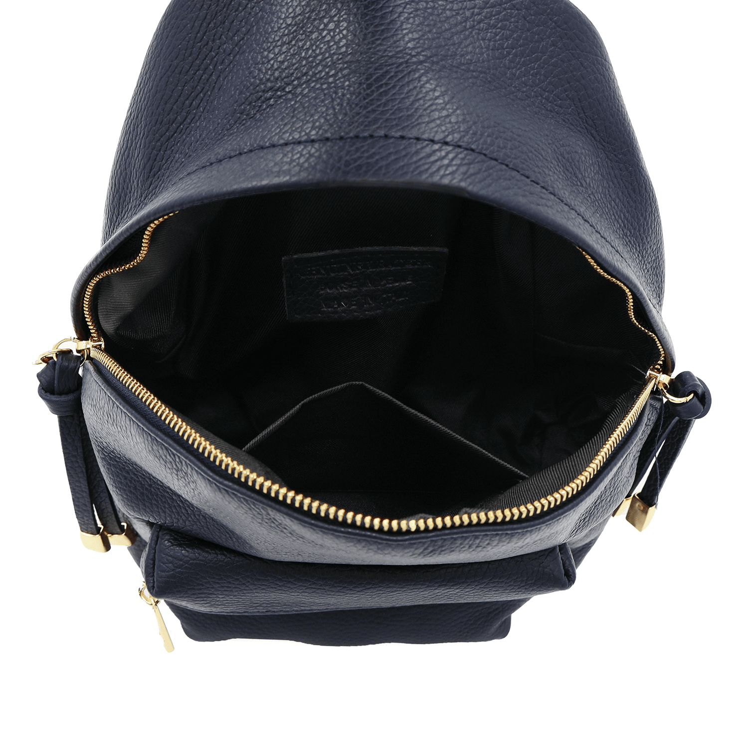 Női hátizsák természetes bőrből Aida - sötétkék