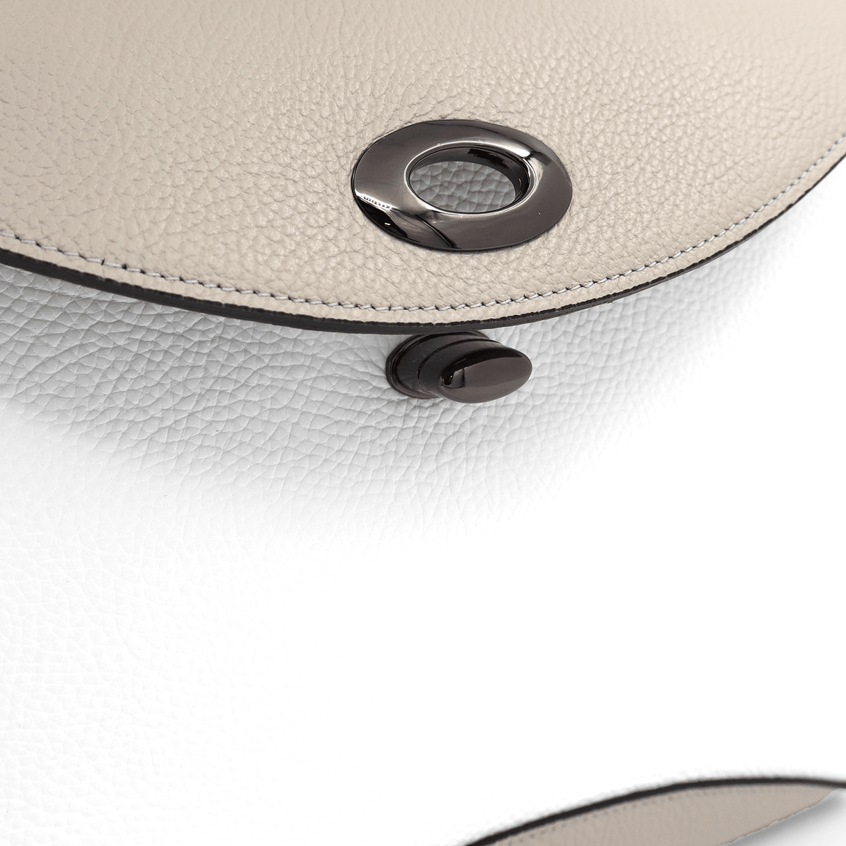 Női táska természetes bőrből Cassidy - fehér/világosszürke