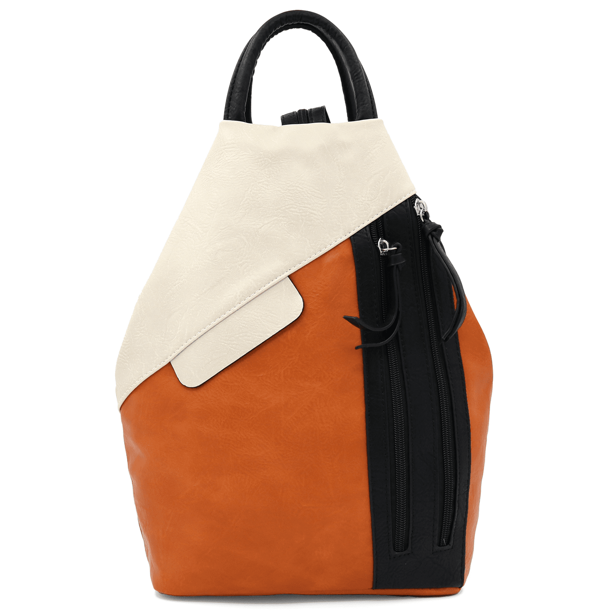 Női hátizsák titkos záródással Katalina - narancssárga/bézs