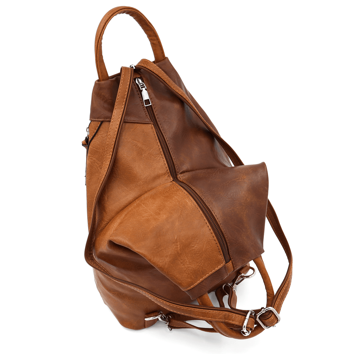Női hátizsák titkos záródással Katalina - cserépbarna