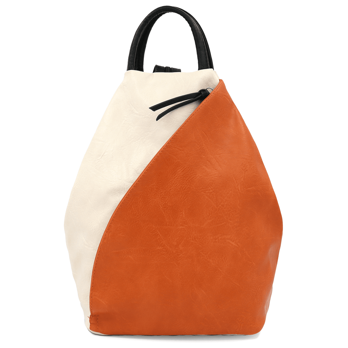 Női hátizsák titkos záródással - narancssárga/bézs