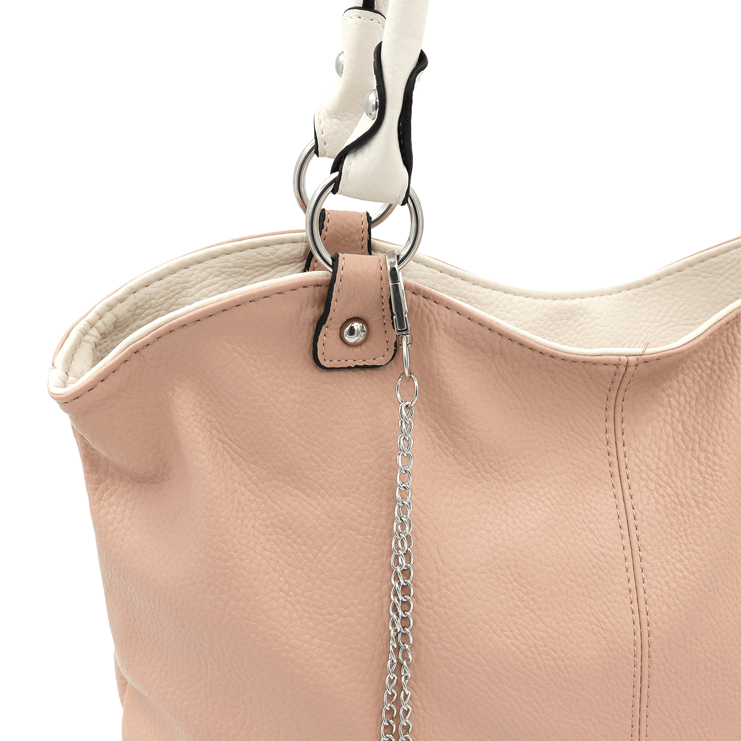 Zsák fazonú nagy női táska – rózsaszín