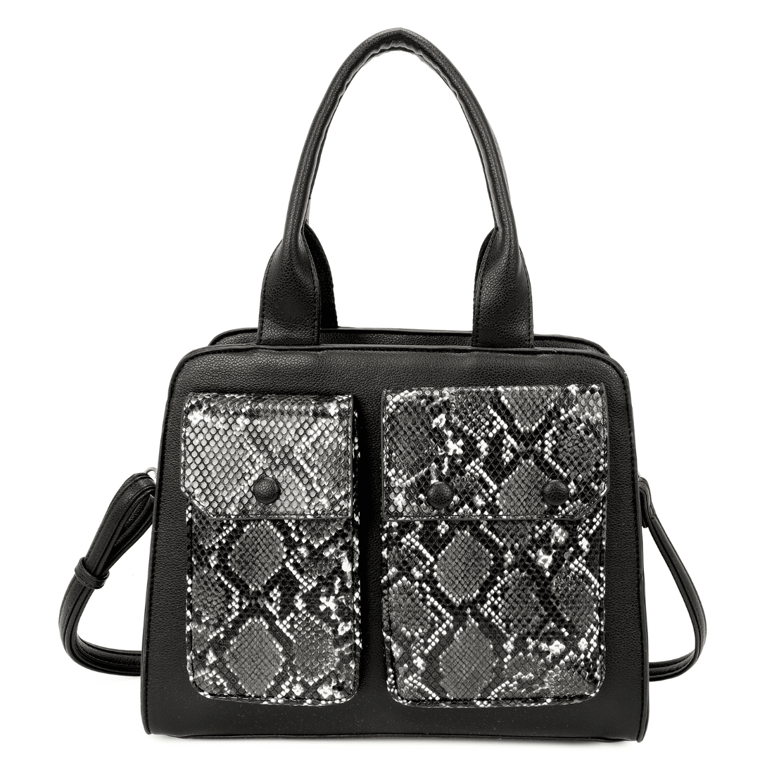 Női táska Sofi nyomtatással - fekete