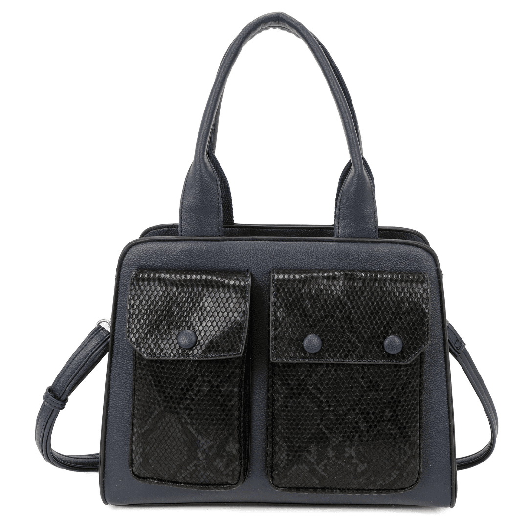 Női táska Sofi nyomtatással - sötétkék