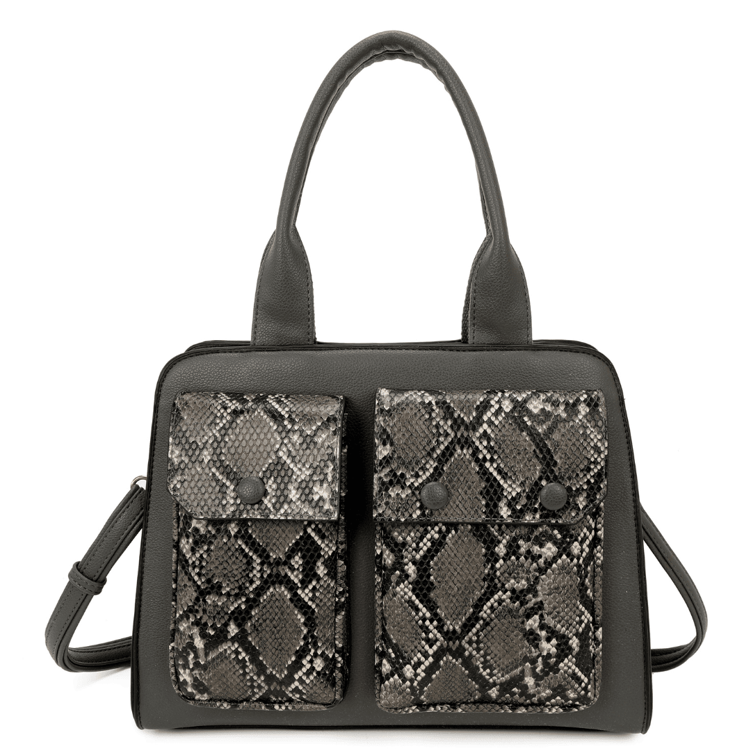 Női táska Sofi nyomtatással - szürke