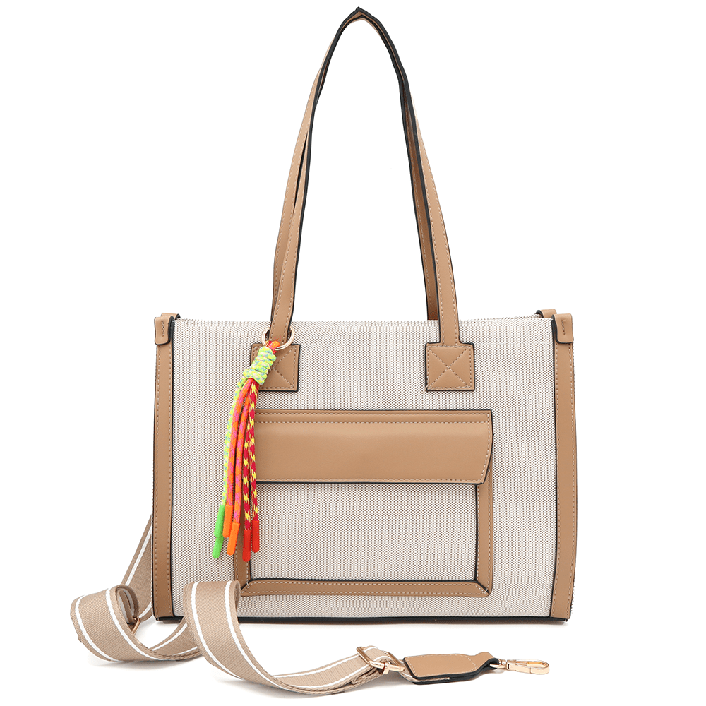 Érdekes női táska Yana - világosbarna