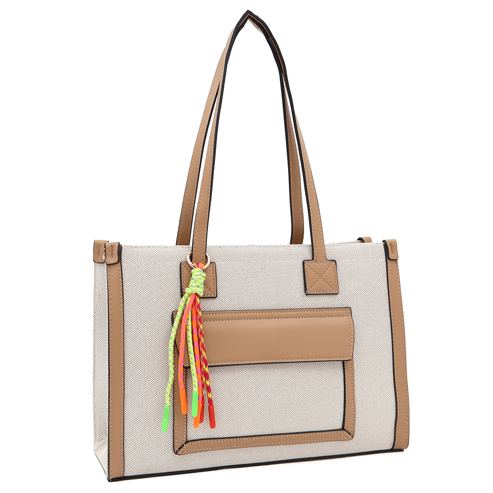 Érdekes női táska Yana - világosbarna