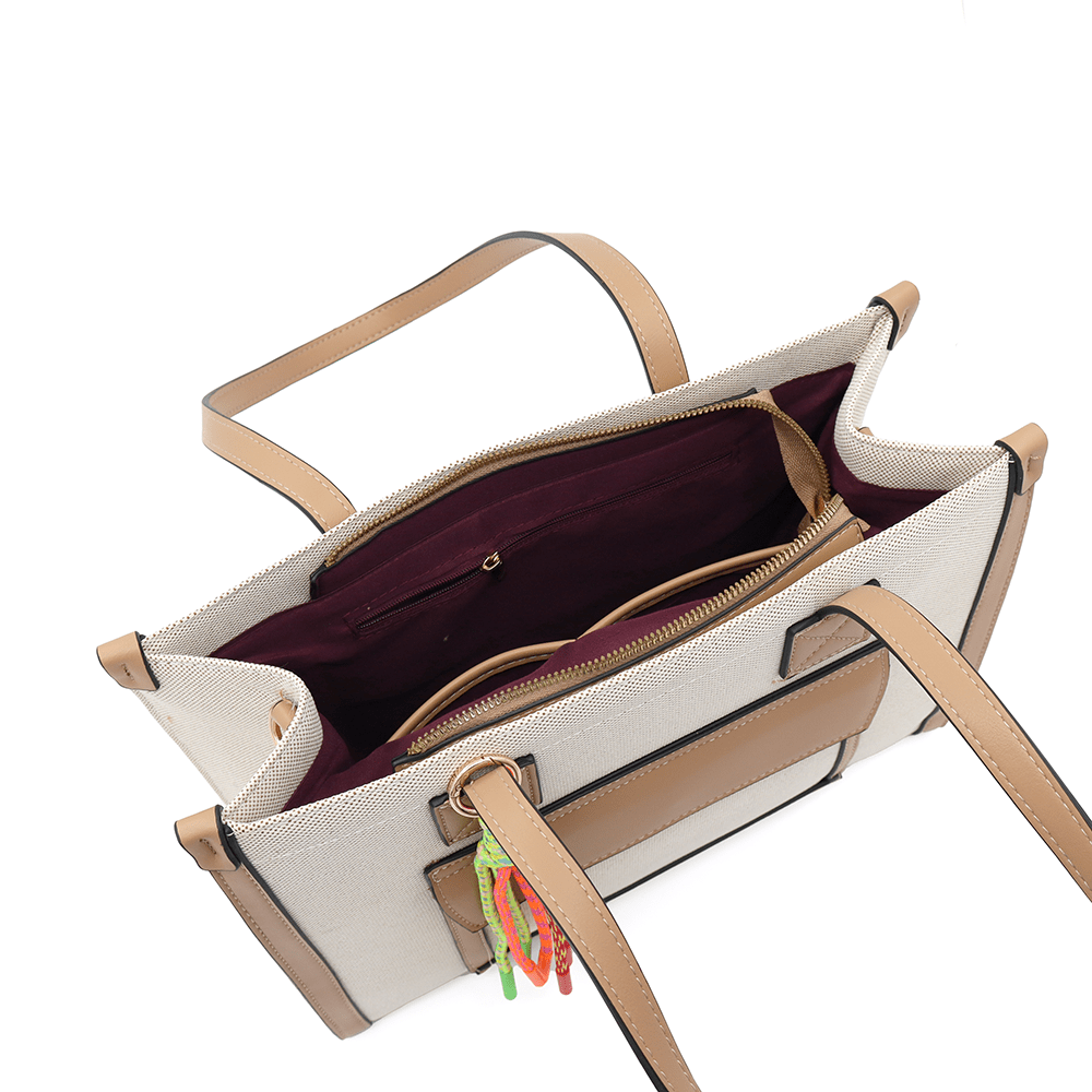 Érdekes női táska Yana - világosbarna